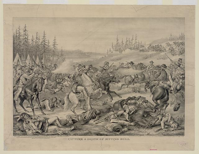 Kurz & Allison. Capture & death of Sitting Bull. 1891