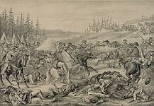   . Kurz & Allison. Capture & death of Sitting Bull. 1891