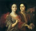 Андрей Матвеев. Автопортрет с женой. 1729 (?). Русский музей 