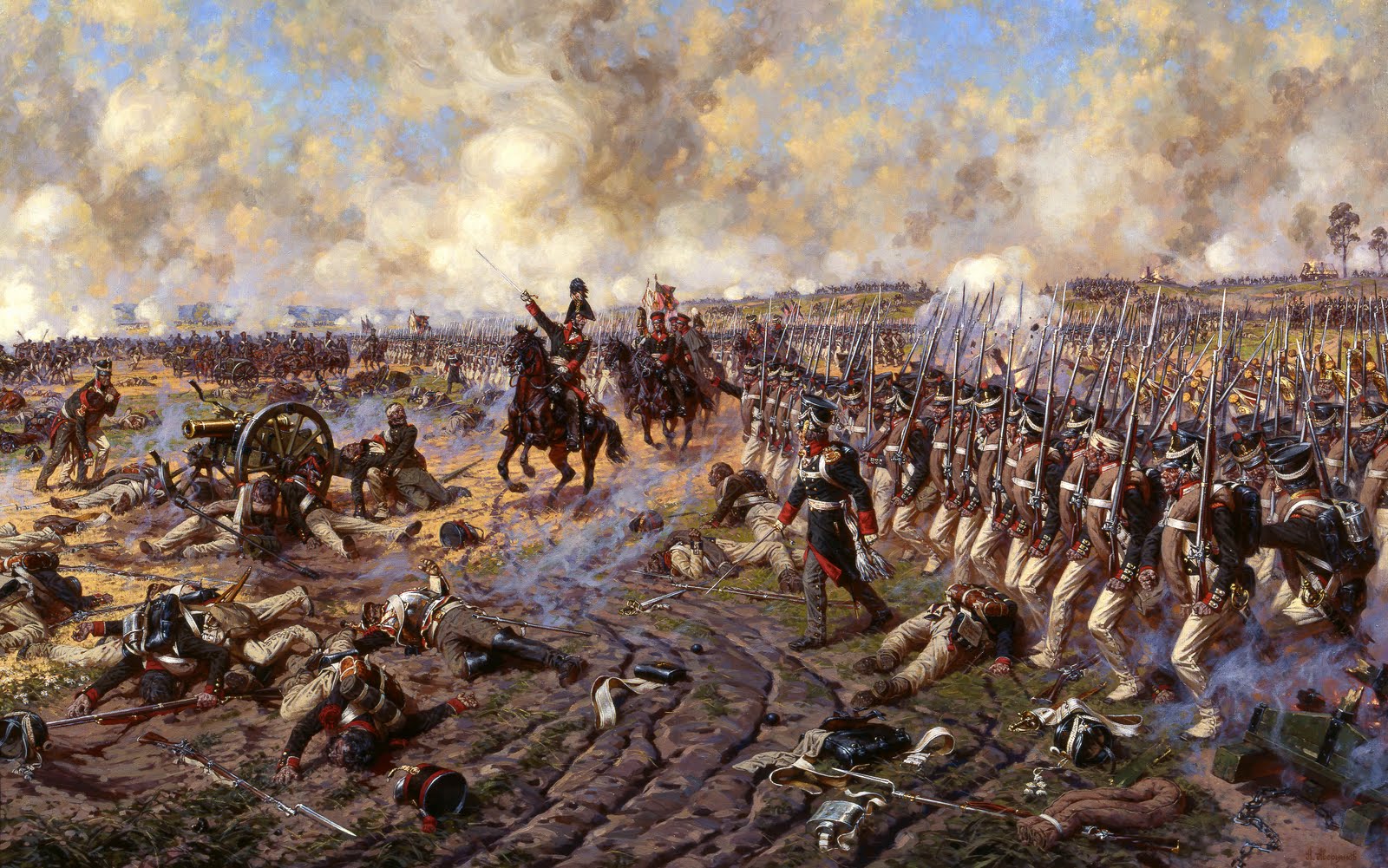 Alexander Averyanov. Battle of Borodino. Russian infantry 