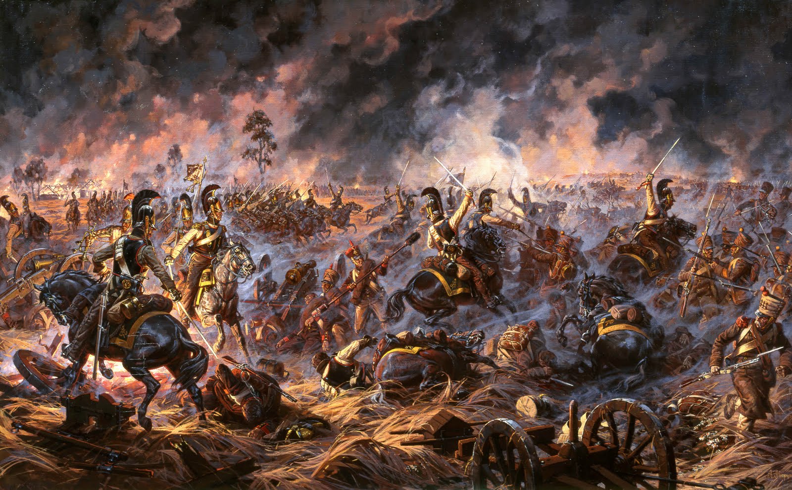 Alexander Averyanov. Russian cuirassiers in the Battle of Shevardino Redoubt 