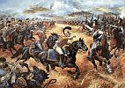 Контратака кирасиров саксонского полка "Гард дю Кор" против кирасир Астраханского полка. Бородино, 7 сентября 1812 года.