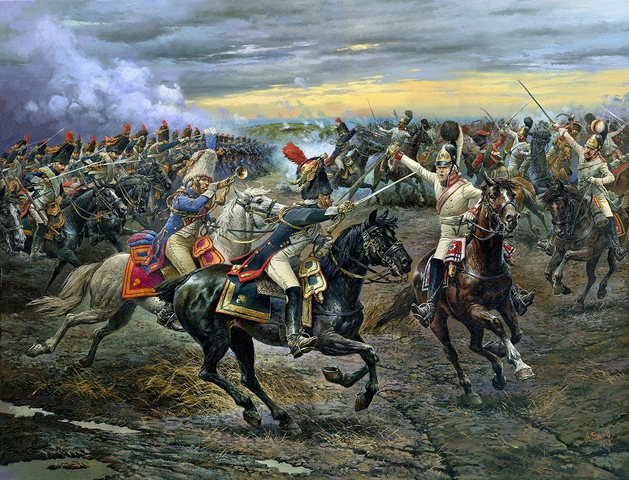 Александр Ежов. Аустерлиц, 2 декабря 1805. Атака конногренадер на кавалергардов.