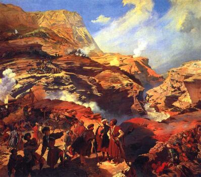Сражение между русскими войсками и черкесами при Ахатле 8 мая 1841 года 