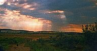Георгий Александрович Долюк. Поход на реку Рында. Рассвет над посёлком Туманный. Август 2006 