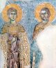 Святые Прокопий и Артемий. Фреска. Сербия. Монастырь Зица. 13 век