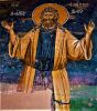 Михаил Астрапа. Святой Алексий Человек Божий. Фреска в церкви святого Георгия в Старо Нагоричане (Северная Македония). 1316-1318.
