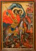 Святые Георгий и Димитрий. Албанская икона. Тирана, Музей современного искусства