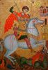 Чудо святого Георгия Победоносеца о змие. Албанская икона. Тирана, Музей современного искусства