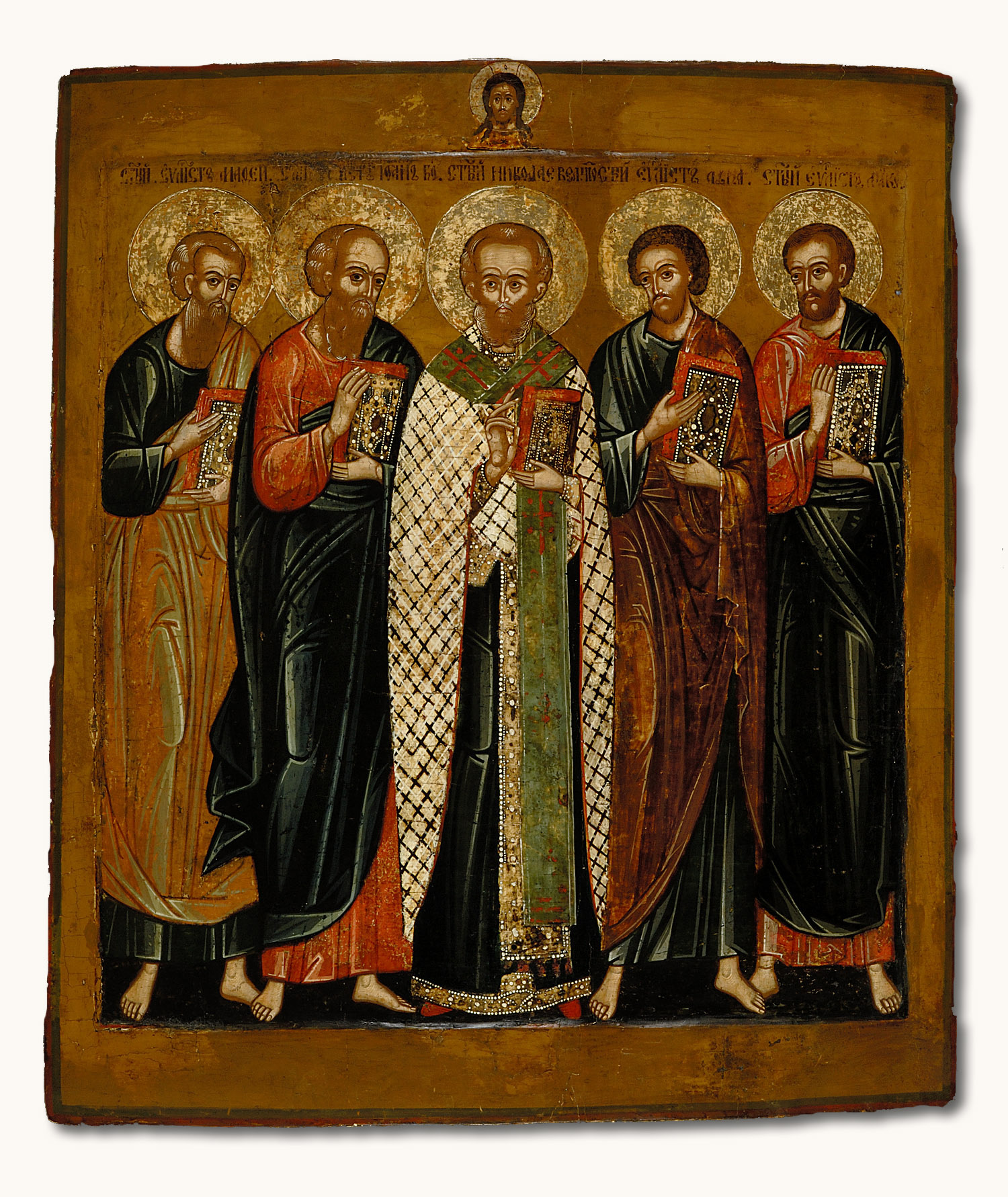 Никола и четыре евангелиста. Русская икона