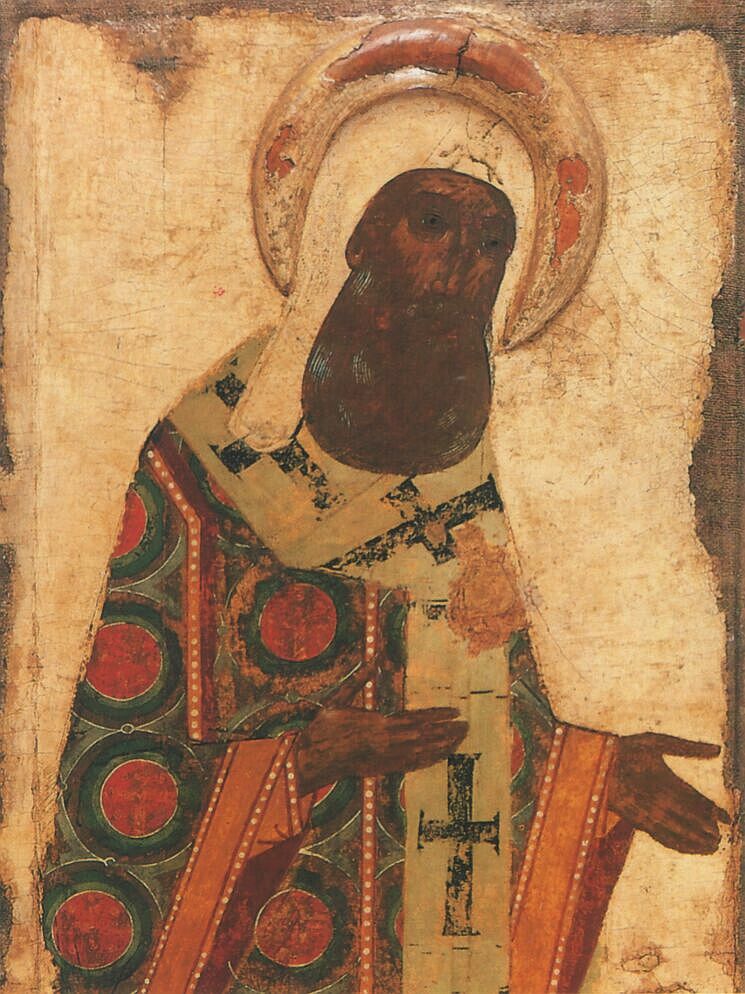 Митрополит Пётр. Икона из деисусного чина первой трети 16 века. МиАР 