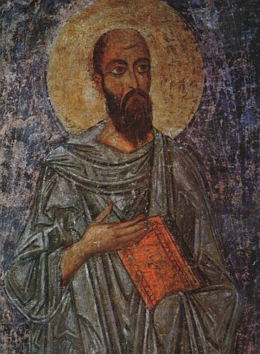 Апостол Павел. Фреска Святой Софии Киевской. 11 век 