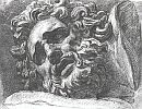 Александр Иванов. Голова Лаокоона. Карандашный рисунок со слепка. 1820-ые годы. ГМИИ-Музей личных коллекций 