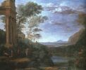 Клод Лоррен. Пейзаж с Асканием стреляющим в Оленя Сивиллы, 1682. Оксфорд. Ashmolean Museum (Последняя картина Лоррена) 