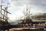 Клод Лоррен. Троянки, сжигающие свои корабли. 1643. Нью Йорк, Metropolitan Museum of Art