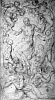 Якопо Понтормо. Рисунок Христа Судии и сотворения Евы. Около 1550. Уффици 