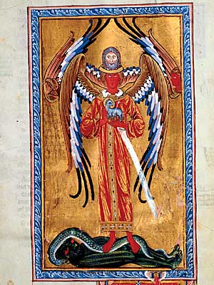 Миниатюра из "Liber divinorum operum" (Codex Latinus 1942. Lucca) Хильдегарды фон Бинген. 13 век 