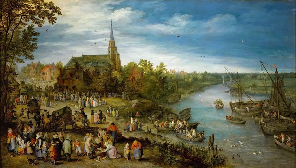 Ян Брейгель Старший. Деревенская ярмарка 1614. Вена, Музей истории искусств. 