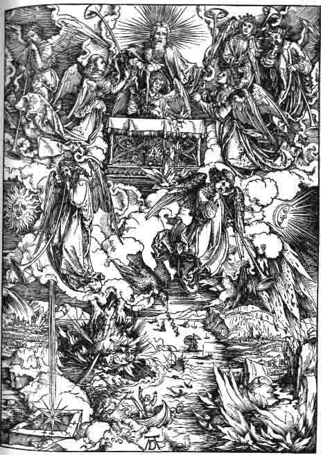 Альбрехт Дюрер. "Апокалипсис". Снятие седьмой печати. 1498. 