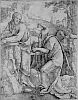 Лука Лейденский. Лукас ван Лейден. Lucas van Leyden. Сатана искушает Христа в пустыне. 1518
