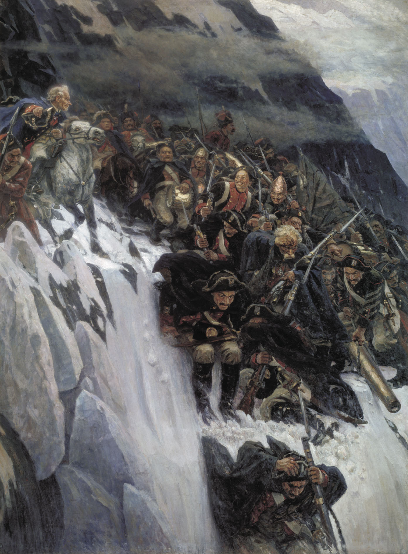 Vasiliy Ivanovich Surikov. March of Suvorov through the Alps. 1899. Russian Museum