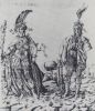 Мазо Финигуэрра. Агамемнон и Менелай. Гравюра из "Иллюстрированной флорентийской хроники". Около 1460. Лондон. Национальная галерея