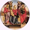 Перуджино. Мадонна c младенцем ангелами и святыми. 1480. Лувр 