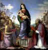 Мадонны Высокого Возрождения. Мариотто Альбертинелли. Мадонна с младенцем, святыми Иеронимом и Зеновием. 1506. Лувр 