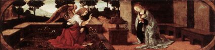 Леонардо да Винчи. Благовещение. 1478-1482. Лувр 