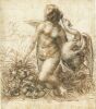 Зевс, Юпитер. Леонардо да Винчи. Рисунок женской головы к утраченной картине Леда 