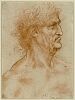 Леонардо да Винчи. Голова мужчины в лавровом венке в профиль. 1506 -1508. 22,2 x 17,5 см. Турин, Королевская библиотека 