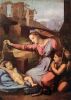 Мадонны Высокого Возрождения. Рафаэль Санти. Мадонна с вуалью. (Мадонна с синей диадемой). 1510-1511. Лувр 