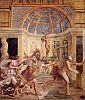 Джулио Романо. Мантуя. Палаццо дель Те. Зал Психеи. Марс изгоняет Адониса из павильона Венеры. 1526-1528