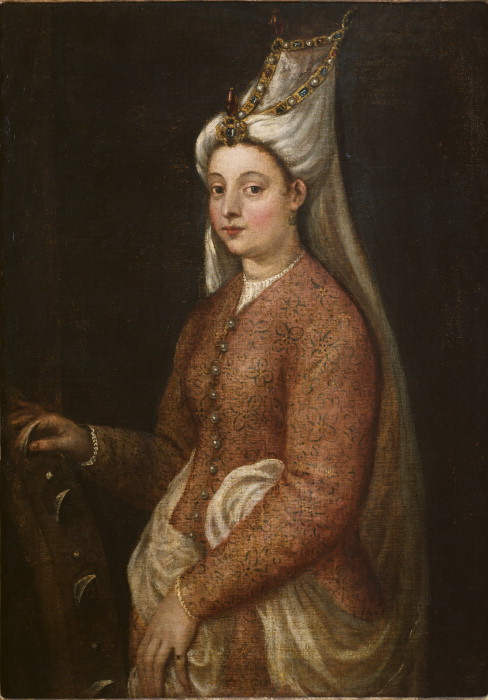 Тициан. Портрет Михримах Султан, дочери султана Сулеймана I и Роксоланы, в образе святой Екатерины. 1555. 