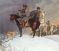 Франц Крюгер. Прусская конная застава в снегу. 1821 
