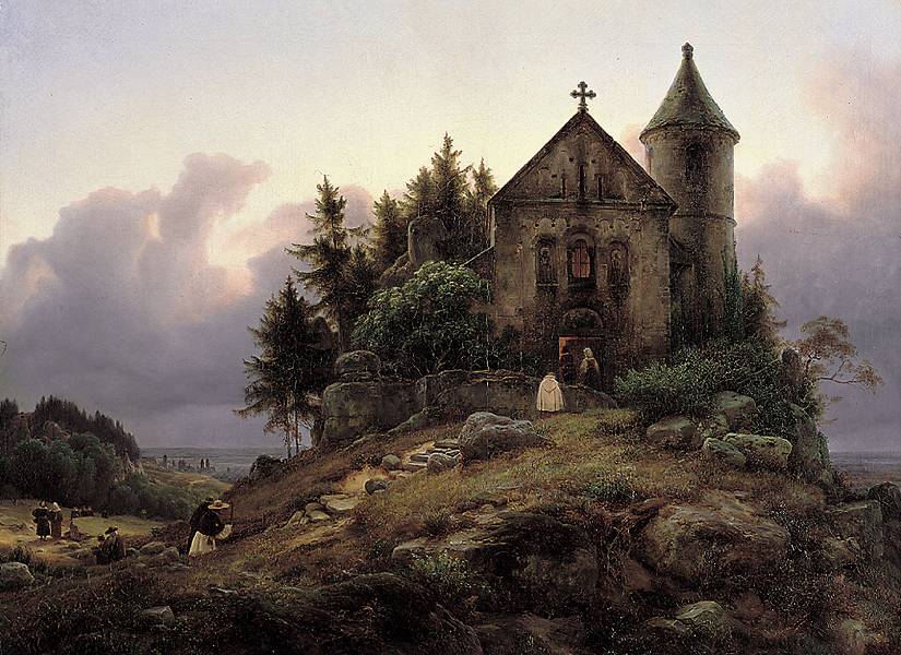   .  . ("Dusseldorf. Die Waldkapelle"). 1839