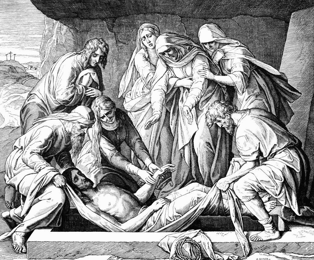 Юлиус Шнорр фон Карольсфельд. Положение во гроб. «Die Bibel in Bildern», 1852—1860 гг.
