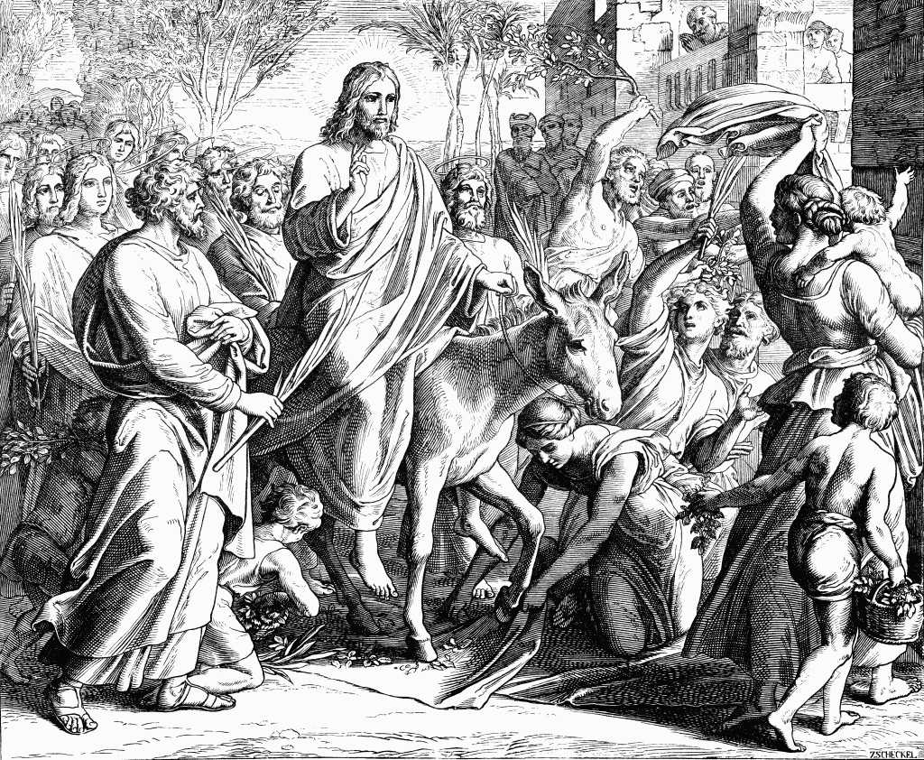Юлиус Шнорр фон Карольсфельд. Вход в Иерусалим. «Die Bibel in Bildern», 1852—1860 гг