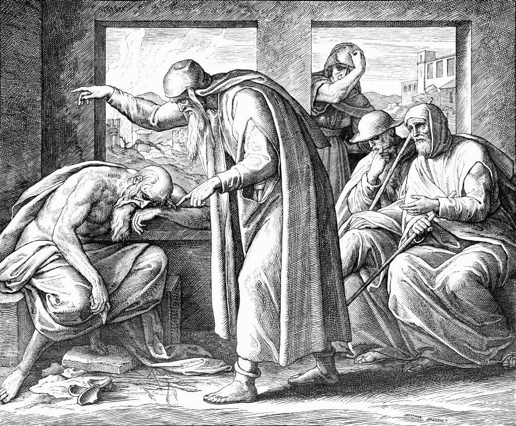Юлиус Шнорр фон Карольсфельд. Иов и его друзья. «Die Bibel in Bildern», 1852—1860 гг.