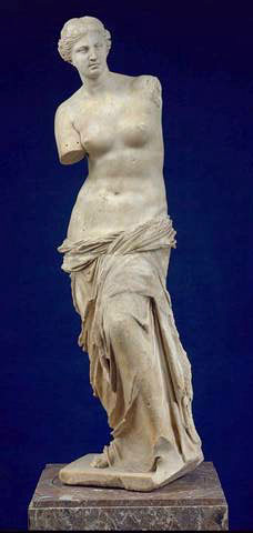Статуя Афродиты. Венера Милосская. Около 120 до н.э. Лувр