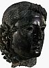 Древнегреческая скульптура. Ранняя классика. Голова бога из Тамассоса на Кипре, т.н. Аполлон Четсвортский. 460-450 гг. до н.э. Бронза. Высота 31 см. Афины, Национальный археологический музей" 