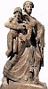 Зевс, похищающий Ганимеда. Терракота. Высота 1,10 м. Около 470 года до н.э. Олимпия, музей 