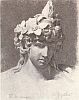 Михаил Александрович Врубель. Академический рисунок гипсовой головы (голова Бахуса). 1881 