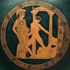 Эсон. Килик. Тондо: Тесей, победивший Минотавра. 420-410 годы до н.э. Мадрид, Национальный археологический музей. 