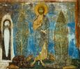 Фреска Явление Воскресшего Христа Женам Мироносицам. 1130–1140-е годы. Спасо-Преображенский собор Мирожского монастыря.