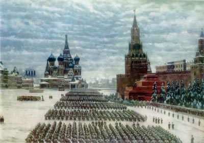 Красная площадь. К.Ф. Юон "Парад на Красной площади в Москве 7 ноября 1941" 