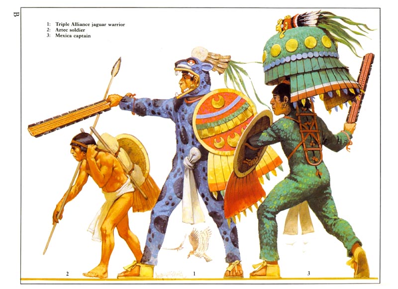 Воин-ягуар Тройственного союза, ацтекский солдат, ацтек-офицер.