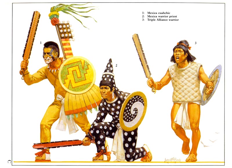 Ацтекский куачик ("стриженный", воин ударных частей), воин-жрец ацтеков, воин Тройственного союза 