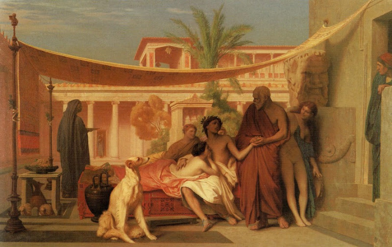 Жан-Деон Жером. Сократ уводит Алкивиада из дома Аспазии. 1861. Snite Museum of Art, University of Notre Dame, Indiana