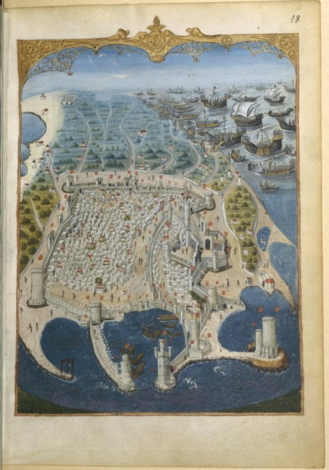 "Мастер кардинала де Бурбона". Осада Родоса в 1480 году, высадка османской армии. 1482-1483 